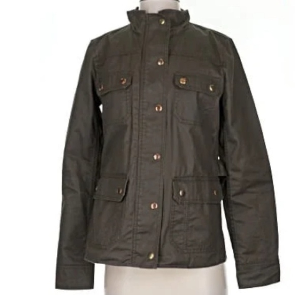 J. Crew Dark Brown Jacket with Gold Accents - Picture 5 of 5
